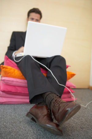 photo: man on computer